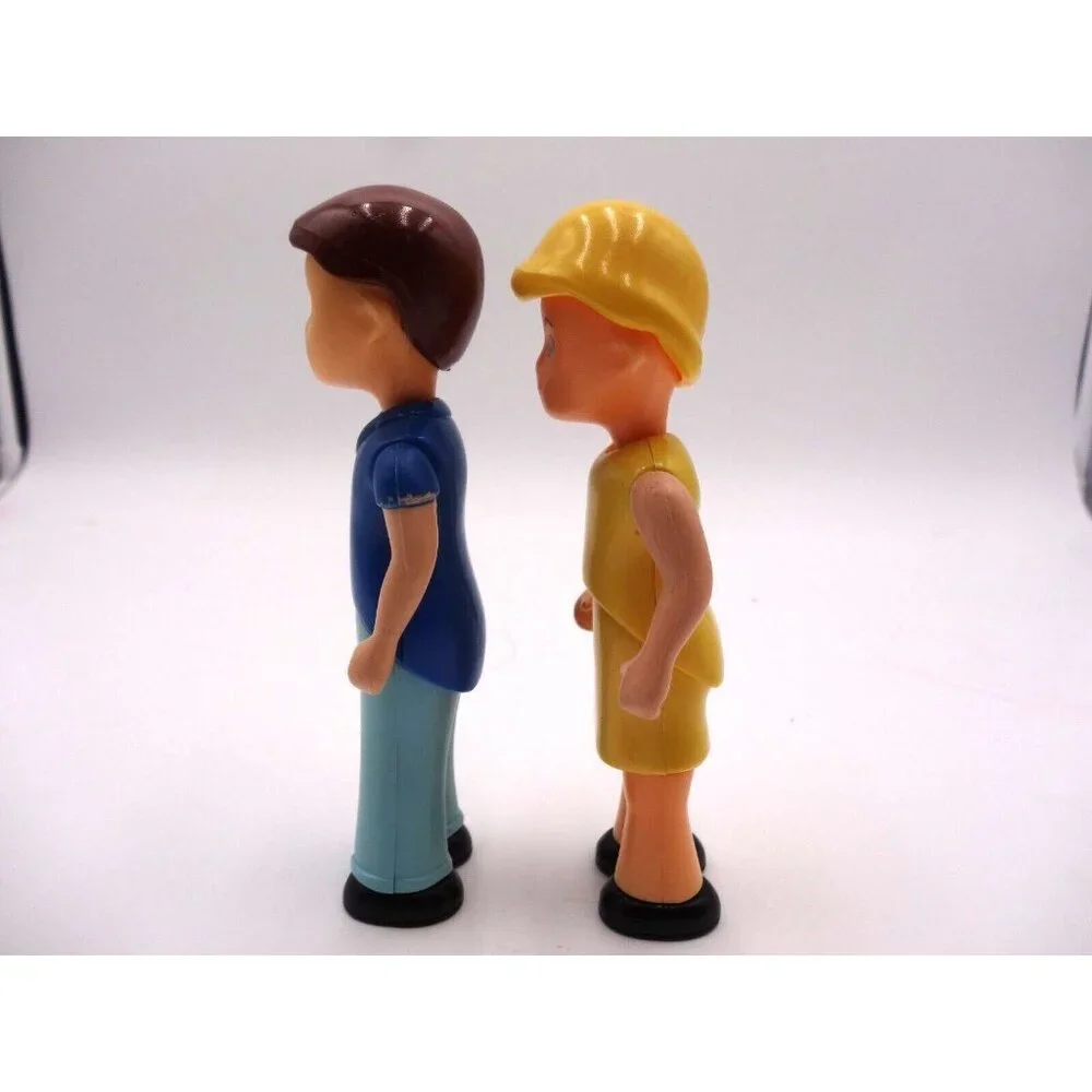 Little Tikes Dollhouse Girl Mother Yellow dress Blonde Hair and  Boy Brother Dad